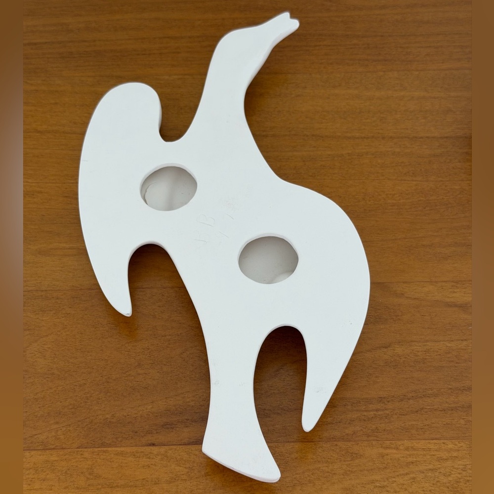 Vintage MCM Sculptural Wall Birds Set White Minimalist Modern Decor - Picture 7 of 12
